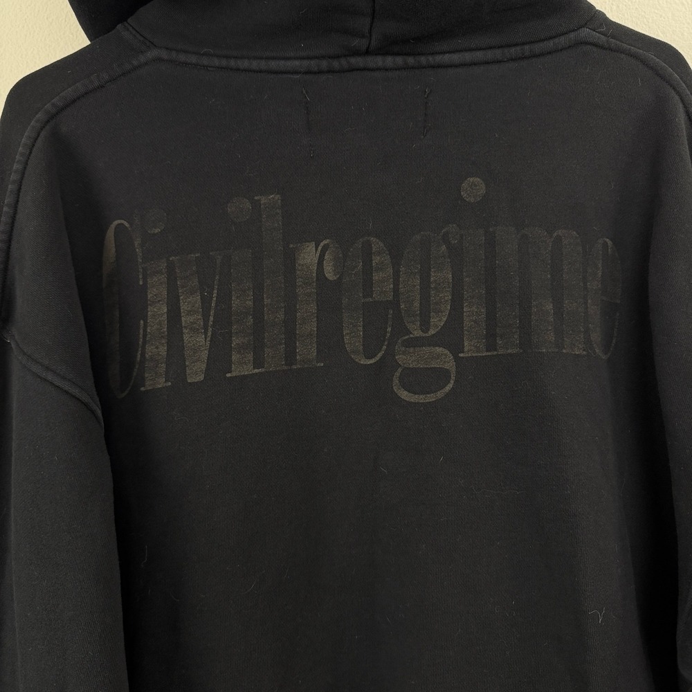 Civil Regime Hoodie Mens Large Black Wolves Graphic Limited Edition 743 of 1000 - Picture 8 of 9